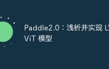 Paddle2.0：浅析并实现 LV-ViT 模型