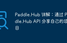 Paddle.Hub 详解：通过 Paddle.Hub API 分享自己的项目