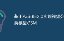 基于Paddle2.0实现视频分类模型GSM