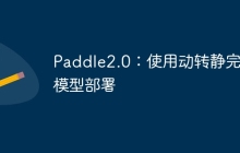 Paddle2.0：使用动转静完成模型部署