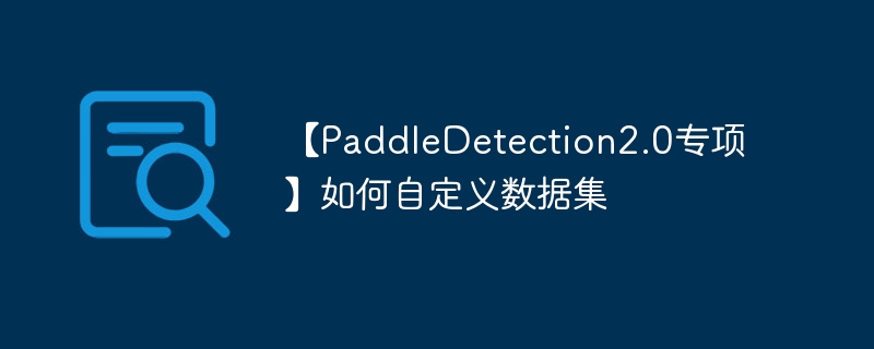 【paddledetection2.0专项】如何自定义数据集 - php中文网