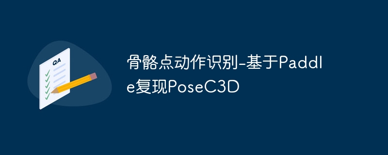 骨骼点动作识别-基于paddle复现posec3d - php中文网