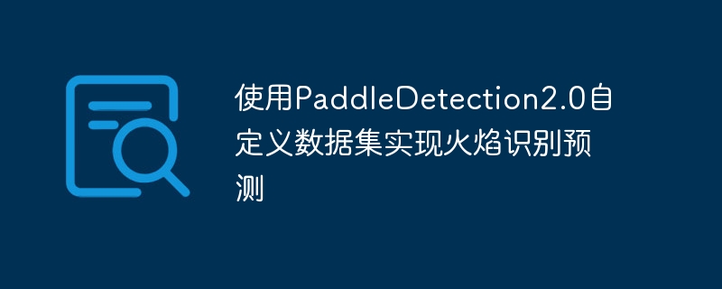 使用paddledetection2.0自定义数据集实现火焰识别预测 - php中文网