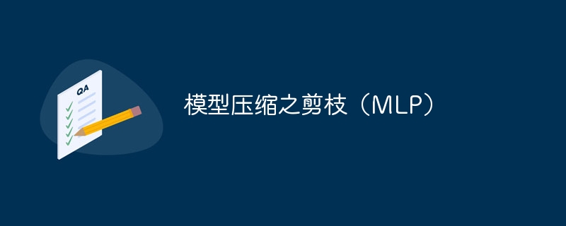 模型压缩之剪枝(mlp) - php中文网