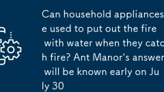 Les appareils électroménagers peuvent-ils être utilisés pour éteindre le feu avec de l'eau lorsqu'ils prennent feu? La réponse de la fourmi manoir sera connue t?t le 30 juillet