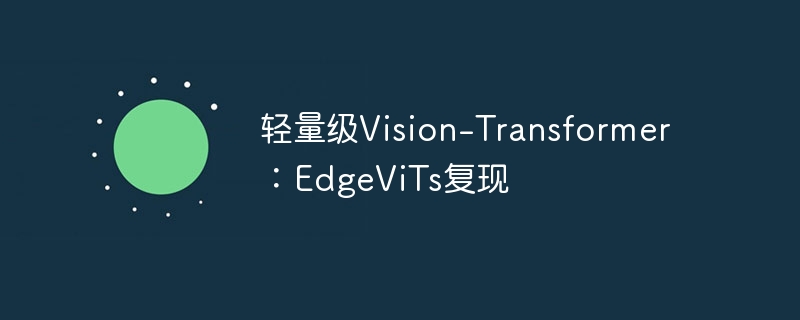 轻量级vision-transformer:edgevits复现 - php中文网