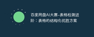 百度网盘AI大赛-表格检测进阶：表格的结构化优胜方案