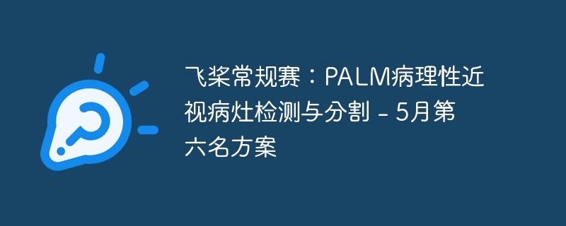 飞桨常规赛:palm病理性近视病灶检测与分割 - 5月第六名方案 - php中文网