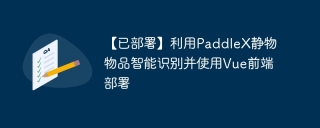 【已部署】利用paddlex静物物品智能识别并使用vue前端部署 - php中文网