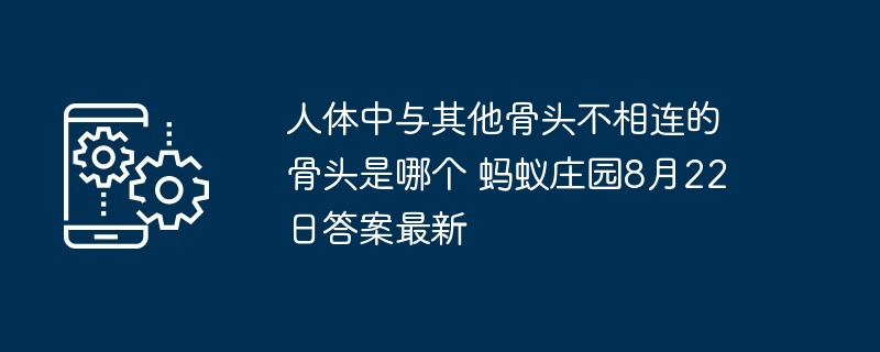 人体中与其他骨头不相连的骨头是哪个 蚂蚁庄园8月22日答案最新