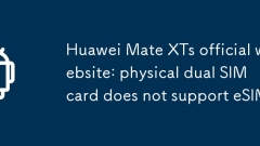 Huawei Mate XTs official website: physical dual SIM card does not support eSIM