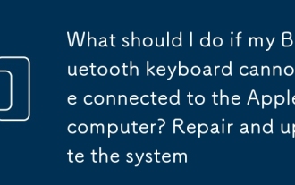Was soll ich tun, wenn meine Bluetooth -Tastatur nicht an den Apple -Computer angeschlossen werden kann? Reparieren und aktualisieren Sie das System