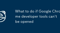 What to do if Google Chrome developer tools can't be opened
