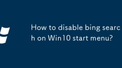 How to disable bing search on Win10 start menu?