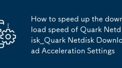 Cara mempercepat kelajuan muat turun quark netdisk_quark netdisk muat turun tetapan pecutan