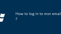 How to log in to msn email?