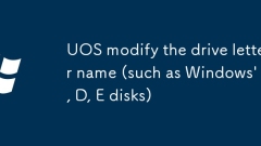 UOS modify the drive letter name (such as Windows' C, D, E disks)