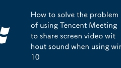 How to solve the problem of using Tencent Meeting to share screen video without sound when using win10