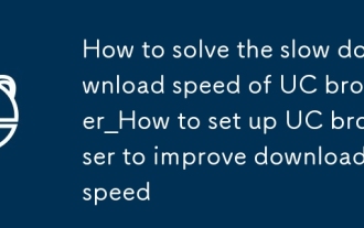 UC Browser의 느린 다운로드 속도를 해결하는 방법 다운로드 속도를 향상시키기 위해 UC 브라우저를 설정하는 방법