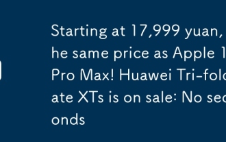 17,999元から、Apple 17 Pro Maxと同じ価格! Huawei Tri-Fold Mate XTSが販売されています。秒はありません