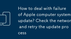 Wie geht es mit dem Fehler des Apple -Computersystem -Updates um? überprüfen Sie das Netzwerk und versuchen Sie den Aktualisierungsprozess erneut