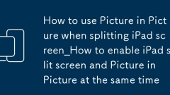 Verwenden Sie das Bild im Bild, wenn Sie iPad screen_Wow aufteilen, um den iPad -Split -Bildschirm und das Bild im Bild gleichzeitig zu aktivieren