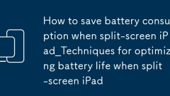 So speichern Sie den Batterieverbrauch, wenn iPad_techniques geteiltem Bildschirm zur Optimierung der Akkulaufzeit beim iPad von Split-Screen
