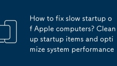 Wie repariere ich langsames Start von Apple -Computern? Reinigen Sie Startelemente und optimieren Sie die Systemleistung