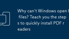 Warum k?nnen Windows PDF -Dateien nicht ?ffnen? Bringen Sie die Schritte bei, um PDF -Leser schnell zu installieren