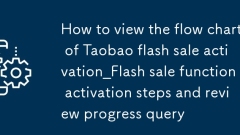 So sehen Sie das Flussdiagramm von Taobao Flash Sale ACTIVATION_FLASH SALE -Funktion Aktivierungsschritte und überprüfung der Fortschrittsabfrage