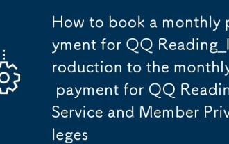 Cara menempah pembayaran bulanan untuk qq reading_introduction ke pembayaran bulanan untuk perkhidmatan bacaan QQ dan keistimewaan ahli