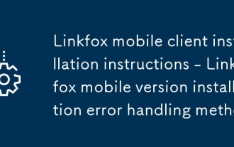 LinkFox 모바일 클라이언트 설치 지침 - LinkFox 모바일 버전 설치 오류 처리 방법
