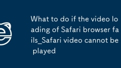 Que faire si le chargement vidéo de Safari Browser Fails_Safari ne peut pas être lu