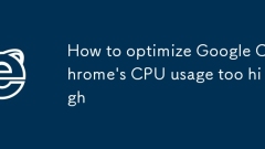 So optimieren Sie die CPU -Nutzung von Google Chrome zu hoch
