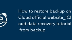 So restaurieren Sie das Backup auf iCloud official Website_ICloud Data Recovery Tutorial vom Backup