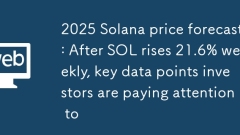 2025 Prévisions de prix de Solana: après que Sol ait augmenté de 21,6% par semaine, les principaux points de données font attention aux investisseurs