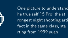Une image pour comprendre le vrai Self 15 Pro: The Night Shooting Artefact le plus fort dans la même classe, à partir de 1999 Yuan