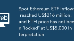 Spot Ethereum ETF inflows reached US$216 million, and ETH price has not been 'locked' at US$5,000 Interpretation