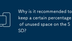 Pourquoi est-il recommandé de conserver un certain pourcentage d'espace inutilisé sur le SSD?