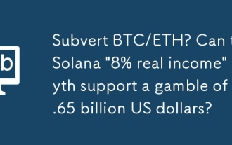 Subvert BTC/ETH? Can the Solana '8% real income' myth support a gamble of 1.65 billion US dollars?