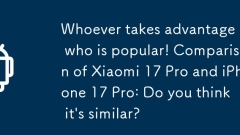 Wer nutzt diejenigen, wer beliebt ist! Vergleich von Xiaomi 17 Pro und iPhone 17 Pro: Glaubst du, es ist ?hnlich?