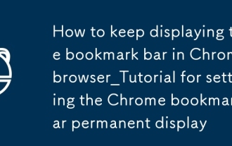Chrome瀏覽器書籤欄怎麼一直顯示_設置Chrome書籤欄永久顯示教程