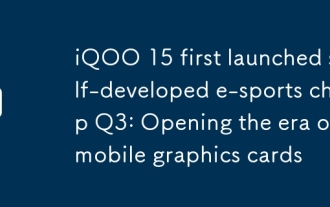 iQOO 15首發自研電競芯片Q3:開啟手機顯卡時代