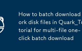 Cara Muat turun Fail Cakera Rangkaian Di Quark_Tutorial untuk Muat turun Multi-File One-Click Batch