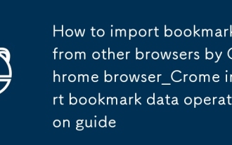 Chrome瀏覽器如何導入其他瀏覽器的書籤_Chrome導入書籤數據操作指南