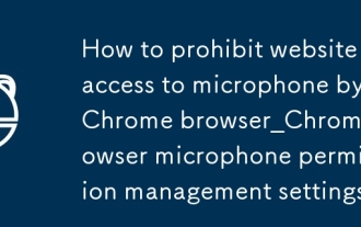Cara melarang akses laman web ke mikrofon oleh penyemak imbas chrome_chrome penyemak imbas mikrofon tetapan pengurusan kebenaran