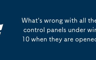 What's wrong with all the control panels under win10 when they are opened?