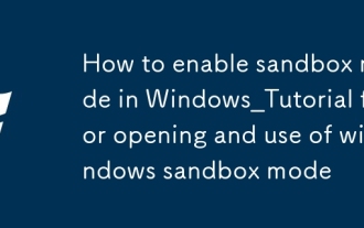 Comment activer le mode Sandbox dans Windows_Tutorial pour l'ouverture et l'utilisation du mode Sandbox Windows