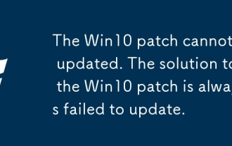 Win10 패치를 업데이트 할 수 없습니다. Win10 패치에 대한 솔루션은 항상 업데이트되지 않습니다.