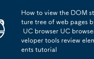 Comment afficher l'arbre Dom Structure des pages Web par UC Browser UC Browser Developer Tools Review Elements Tutoriel